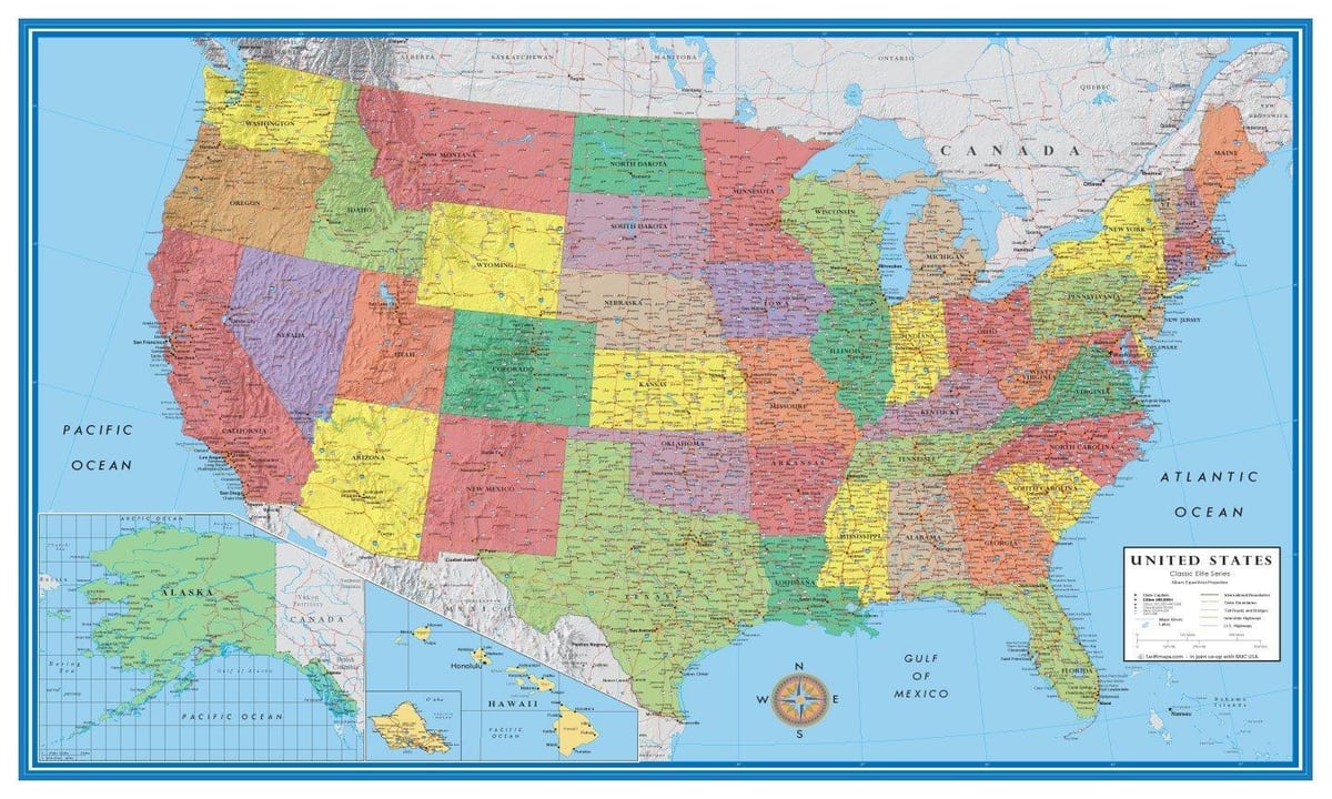 USA mapa