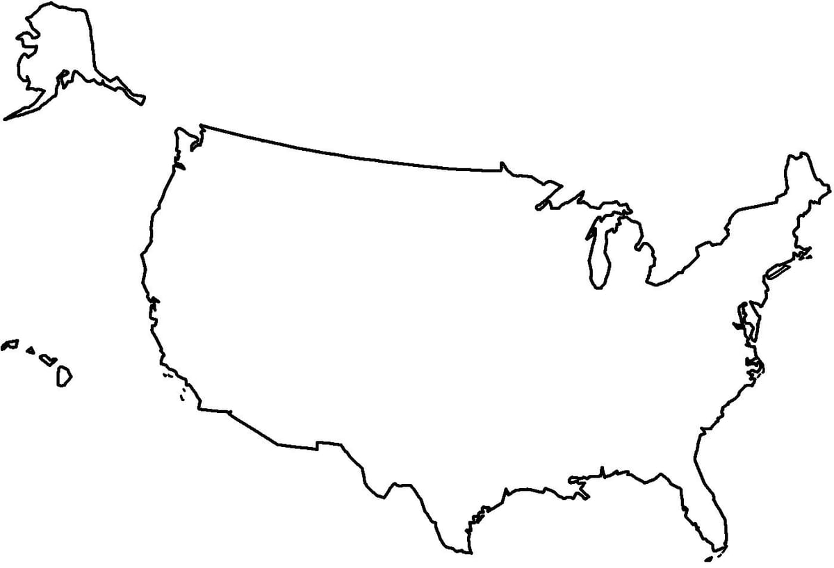 NÁS mapa, Státní obrysy