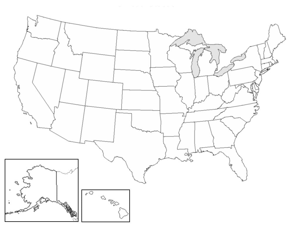 mapa USA hra