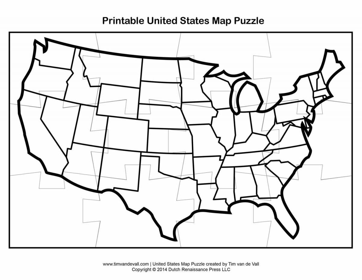 puzzle mapa USA
