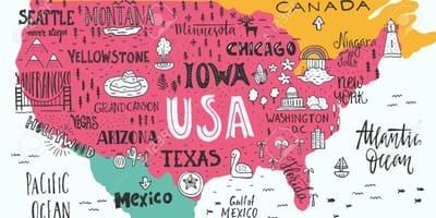 USA atrakce mapa