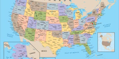 Politická mapa USA