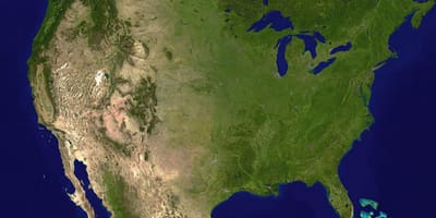 Mapa USA satelitní
