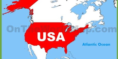 Sever USA mapa