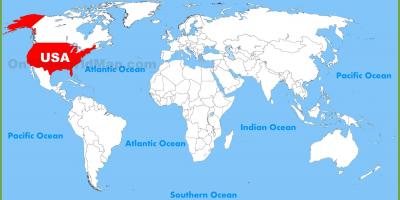 Spojené státy na mapě světa