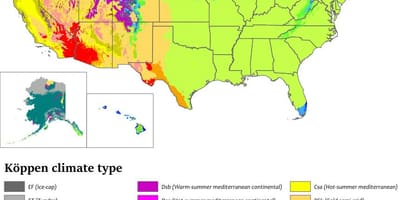 Klimatické mapy USA