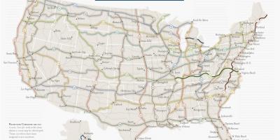 Spojené Státy cyklistická mapa