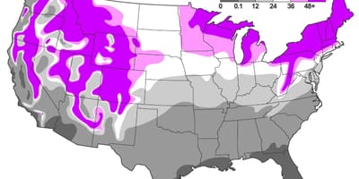 Sněhová mapa USA