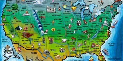 Turistická mapa USA
