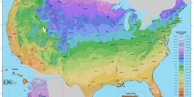 Usda rostlin otužilost zóny mapě